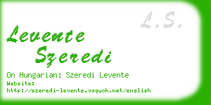 levente szeredi business card